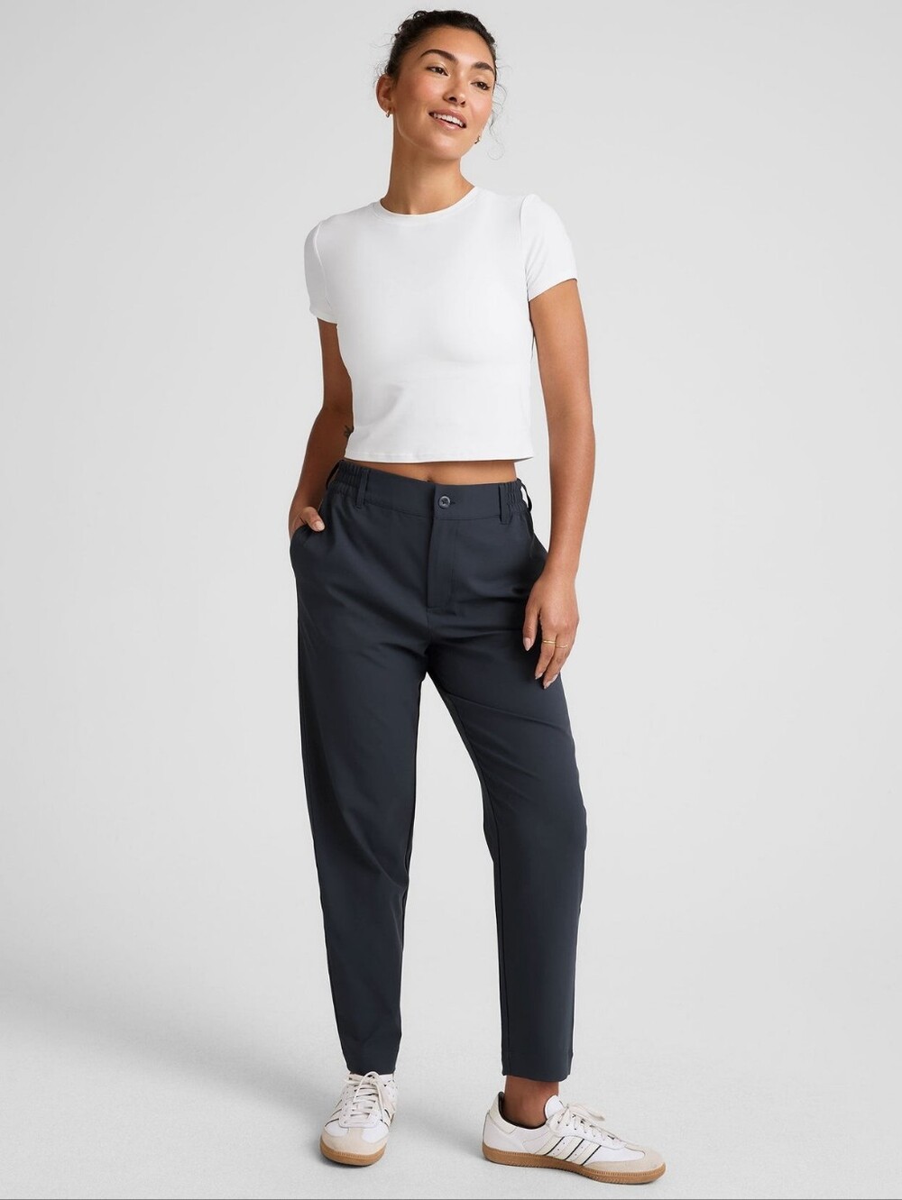 Beyond Yoga Navy Pants NWT, Status Cut, Large - Picture 10 of 11